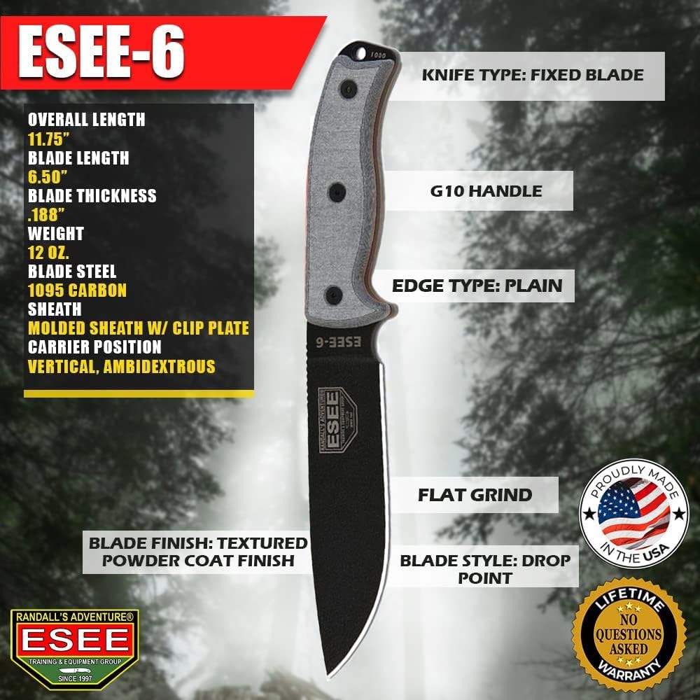 Esee 6 Knife with Polymer Sheath